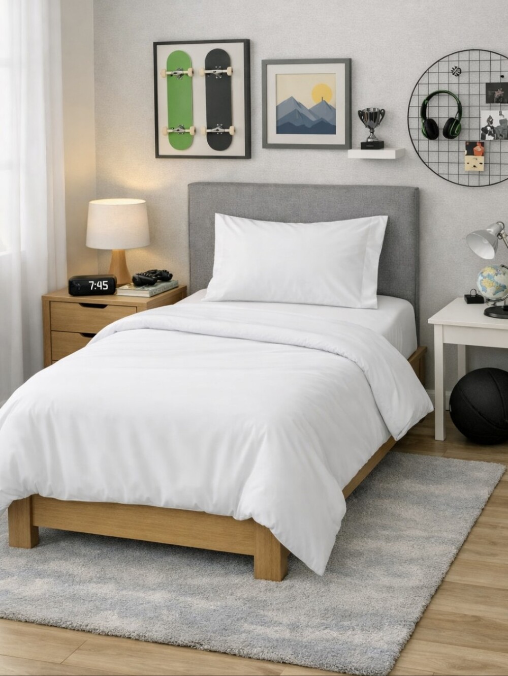 Cannon Supreme Touch Solid White Sheet Set Twin Size NEW